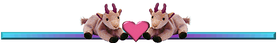 two deer with a red heart inbetween them, on a blue bar that fades into purple at the middle.