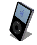 an ipod spinning back and forth on it's corner.