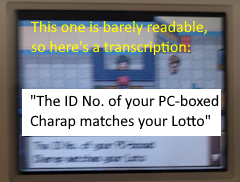 'The ID No. of your PC-boxed Charap matches your Lotto'